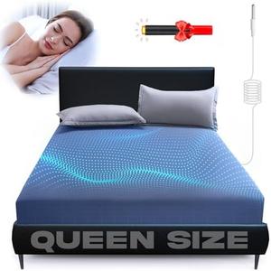 KLIM Grounding Fitted Sheet Queen Size, Earthing Sheets - Pure Silver Fiber & Organic Cotton + Grounding Cord + Tester Pen Included - 5-Year Assurance (Gray, Queen - 60"x80"x15)