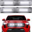 Front Grille Grill Lights for 2024 2025 Toyota Tacoma SR SR5 Led Grill Light Accessories(for SR sr5 only-LED-White)