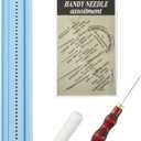 Signature Punching Tools for Bookbinding Supplies with an Awl and Cradle for Starter, Plastic Easy Scrapbooking Kits for DIY Crafts, Notebook, Journals, Planners, Blue (9 inch)