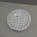 2 x Polinook 48 Pcs Gingham Party Supplies Blue Paper Plates - 9 Inches Disposable Plaid Decorative Dinner Dessert Serving Plates - For Baby Shower Wedding Birthday Party
