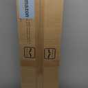 Veken 39.4" Small Electric Standing Desk, Height Adjustable Sit Stand Up, Wood Desktop, Work Home Office Computer PC Desks, Writing Study Bedroom Rising Table, Brown