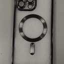 Misea Magnetic for iPhone 16 Pro Max Case Compatible with MagSafe [Never Yellowing] [Military Grade Drop Protection] Full Camera Lens Protector Plating Soft Clear Phone Case for Women 6.9", Black