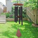 Small Wind Chimes for Outside, Wind Chimes Outdoor Tuned Soothing Melody, Wind Chime for Mom/Housewarming, Black WindChimes Outdoors Decoration.