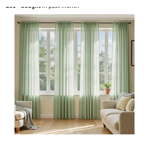 Sage Green Sheer Curtains 84 Inches Long, 4 Panels Set, Light Filtering Rod Pocket Voile Drapes Window Treatments, Semi Transparent Airy Fabric for Bedroom and Living Room, 42 x 84 Inches
