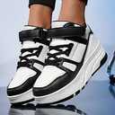 Nsasy Kids Roller Shoes Girls Boys Fashion Sneakers HighTop 4 Wheels Detachable Roller Skates Shoes BBlack, Size 37