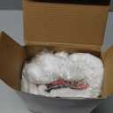 Realspring 4 Pcs Large Christmas Paw Stockings for Dog Cat Pet Christmas Hanging Stocking with Bone Pattern Tags for Puppy Xmas Gifts Party Fireplace Tree Decoration(Red,Mixed)