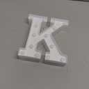 Pooqla LED Marquee Letter Lights Sign, Light Up Alphabet Letter for Home Party Wedding Decoration K (Warm White)