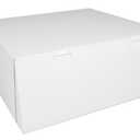 SCT White One-Piece Non-Window Bakery Boxes, 14 x 14 x 6, White, Paper, 50/Carton, 14" L x 14" W x 6" H - 50ct