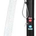 Solar Heated Outdoor Shower with Foot Wash - 10 Gallon High Capacity Outside Shower Kit for Poolside & Backyard, Eco-Friendly Pool Shower with Adjustable Temperature & Easy Installation