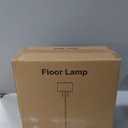 Luvkczc Floor Lamp, 62" Standing Lamp Tall Lamp with Fabric Lampshade&Pull Chain Corner Floor Lamps for Living Room, Bedroom,Office, Wood Grain 2 Bulb Socket