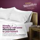 TEXAS LINEN CO. 100% Egyptian Cotton Pillow Cases King Size Set of 2 - Luxury 1200 Thread Count Sateen White Pillow Covers, Soft & Breathable 5 Star Hotel-Quality Pillowcases, Fits King Size Pillows