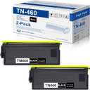 TN-460 TN460 High Yield Toner Cartridge (Black, 2-Pack) Replacement for Brother TN460 TN 460 to use with DCP-1200 DCP-1400 HL-1230 HL-1240 MFC-8500 MFC-8600 IntelliFax-5750 IntelliFax-4100 Printer
