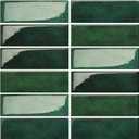 Dark Green Peel and Stick Backsplach Tile, 12"x12" Back Splash Stick on Tiles for Kitchen, Bathroom, 10 Sheets