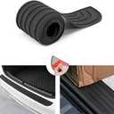 Car Rear Bumper Protector Guard - Anti-Scratch, Non-Slip, 40.9in Black Rubber Accessory