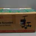 Lightweight Knee Scooter Crutch Alternative, Foldable & Adjustable Knee Scooter for Adults for Foot Surgery, Steerable Knee Walker with Detachable Basket, Includes DIY Stickers-Metallic Black