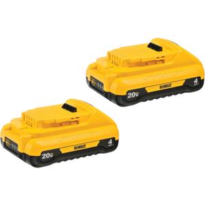 DEWALT 20V MAX 4 Ah Lithium Ion Battery 2-Pack (DCB240-2)