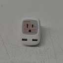 TESSAN European Travel Plug Adapter, Europe Power Adaptor with 2 USB Ports, International Type C Outlet Charger for US to Most of EU Iceland Spain Italy France Germany (2.6*2.8*2.3 inch)