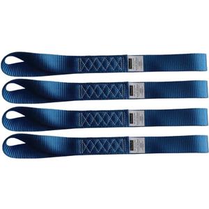 Heavy Duty Soft Loop Tie Down Straps (4PK) 1.5 inches 18 inches 10,000 LBS Breaking Strength Soft tie downs for Motorcycle, ATV, UTV, Bicycle and Trailer (Blue)