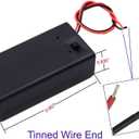 (Pack of 20 9v Battery Holder, 9 Volt Battery Holder with Switch, 9v Battery Case with Switch