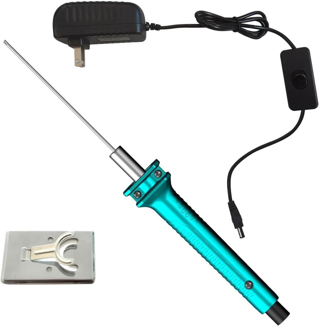 Hot Wire Pen, Electric Hot Wire Cutter Pen 10cm, Styrofoam Cutting Hot Pen Hot Wire Cutting Pen for Amateur DIY Heat Cutting Engraving Pen, Art Making, Foam Carving (Blue, 100mm)