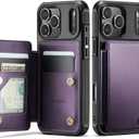 Vinich for iPhone 17 Pro Wallet Case with Card Holder, RFID Blocking Credit Slots Kickstand Shockproof Phone Cover Fit for iPhone 17 Pro 6.3" Purple