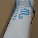 AM AEROMAX 2.75 Inches Queen Size Hyper Slim Memory Foam Pillow for Stomach and Back Sleepers - Thin, Flat Design for Cervical Neck Alignment and Deeper Sleep. (Blue/White)