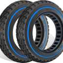 GYL 10x2.0 Solid Tire: 10x2.0/2.125 Electric Scooter Rubber Tires, 50/75-6.1 Tubeless Tyre for Xiaomi M365/Gotrax G4/xr/v2 Gotrax Tire Replacement 10 In Off road Front or Rear Wheels Blue 2 Pcs
