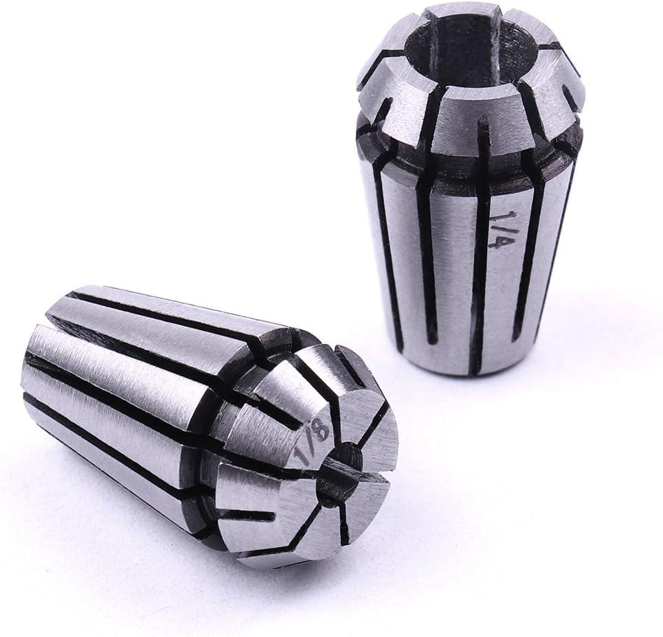 ATOPLEE ER11 Collet Set,1/8 inch and 1/4 inch Spring Collet Set for CNC Engraving Machine and Milling Lathe Tool
