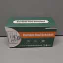 MUAKIOY No Drill Curtain Rod Holders, Heavy Duty Self Adhesive Curtain Brackets Hooks, Adjustable Nail-Free Stick on Wall Hangers for Bathroom, Bedroom, Kitchen and Livingroom (14 Pack)