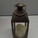 Electronic Candle Storm Lantern Decorative Candle Lanterns (Bronze)