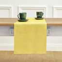 Solino Home Linen Table Runner 72 Inches Long - 100% Pure Linen Sunshine Yellow Dining Table Runner 14 x 72 Inch for Spring, Summer - Fete