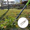 Weed Puller Tool, 48" Long Handle Weeder Puller Tool with Soft Foam Grip, Upgrade V-Shaped Forks Weed Remover Tool for Easy Weed Removal & Deeper Root Digging Gardening Hand Tools
