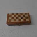 Giyana Wooden Magnetic Chess Set with Chess Pieces Folding Game Board with Storage Gifts for Family 7x7 Inch