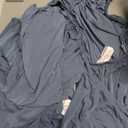 Dining Room Chair Covers Set of 6, Stretch Solid Color Parsons Chair Slipcovers Spandex Removable Washable Kitchen Chair Protector Cover for Dining Room, Hotel, Ceremony(Grey Blue)