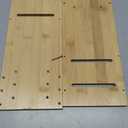 Over The Stove Shelf Wooden,Bamboo Spice Rack for Above the Kitchen Hob,31.5-inch Spice Storage Rack,Height-Adjustable, 50-pound Weight Capacity, Easy to Assemble (Wood colour)