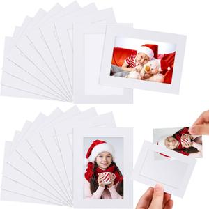 Soaoo 60 Pcs Magnetic Picture Frames Wallet Size 2.5 x 3.5 Inches Reusable Magnetic Photo Sleeves Picture Frame Holder for Home Cabinet Office Graduation Anniversary Classroom(White)