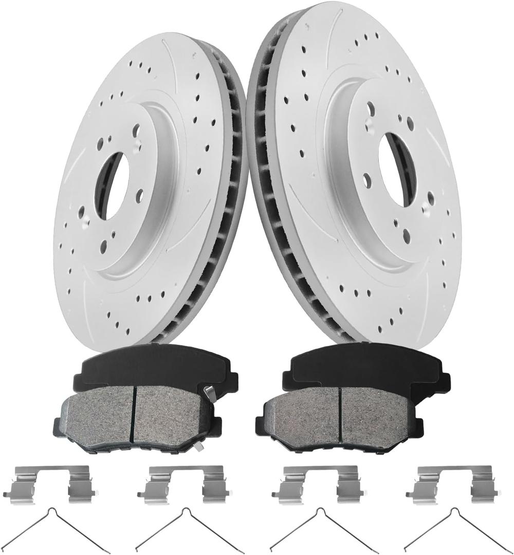 Front Rotors Kit for Pilot [ 2003-2008 ] Full Coated Brakes