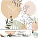 Keyboard Wrist Rest Large Mouse Pad Wrist Support for Computer, 4 in 1 Memory Foam Keyboard Pad Desk Mat Ergonomic Hand Rest Wrist Cushion for Home Office Gaming - Minimalist Plant