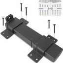 Outdoor Gate Latches for Wooden Gates, Slide Gate Latch Lock with Padlock Hole, Double Heavy Duty Gate Latch Lock Compatible with Garden Wooden Fence, Shed, Barn Door (Black)