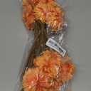 Tinsow 12 Pcs Artificial Chrysanthemum Flowers Orange Faux Ball Flowers Autumn Mums Florals Wedding Bouquet for Fall Farmhouse Home Kitchen Decoration (12, Orange)