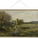 ARPEOTCY Extra Large Framed Wall Art, Creek Forest Landscape Print, 36x54In 