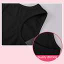 Girls/Kids/Boys Cotton Undershirts Tank Tops Soft Sleeveless Shirts (14-16 Years, Black)