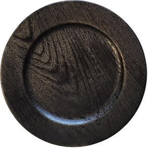 Opexscal 13" Antique Black Charger Plates, Round Charger for Dinner Plates, Farmhouse Plate Chargers, Rustic Table Chargers for Parties, Family Dinners, 6Pcs