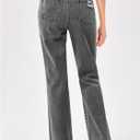 WDIRARA Girl's Cut Out Ripped Pocket Flare Leg Zipper Denim Jeans High Waist Pants