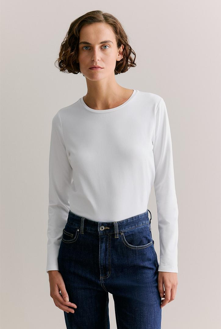 Long Sleeve Shirts for Women M, White