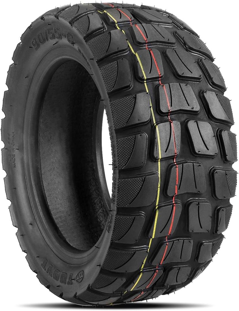 SYACHI 10x3.0 Scooter Tires, 90/55-6 Off Road Tire, Thickened Rubber Tubeless Tire for 90/55-6 80/65-6 Electric Scooter Tire