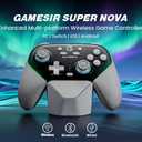 GameSir Super Nova Wireless Gaming Controller for PC/Switch/iOS/Android, Hall Effect Stick & Trigger, RGB Lighting, Swappable ABXY, Detachable Faceplate, 1000mAh with Charging Dock - Black&White