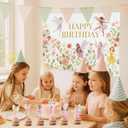 Fairy Birthday Party Decorations for Girls  Fairy Cupcake Toppers with Banner or Backdrop, Fairy Tale Theme Baby Shower & Party Supplies (Cupcake Topper + Backdrop)