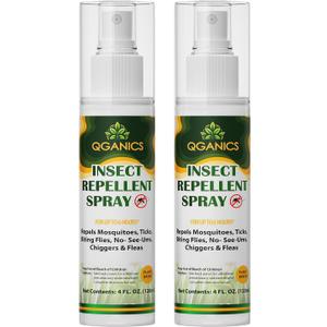Mosquito Repellent Spray for Body, Natural Bug Spray Travel Size, Plant-Based Ingredients, DEET-Free, Insect Repellent Spray for Skin 4 Fl Oz, 2 Pack