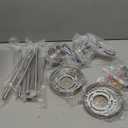 Eidonta 1Light Mini Pendant Light Fixtures, 2Pack Modern Hanging Ceiling Light, Adjustable Height, Brushed Nickel Pendant Lighting with Dual Glass for Kitchen Hallway